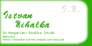istvan mihalka business card