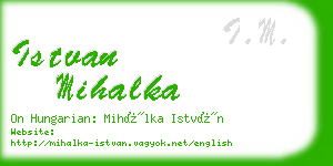 istvan mihalka business card